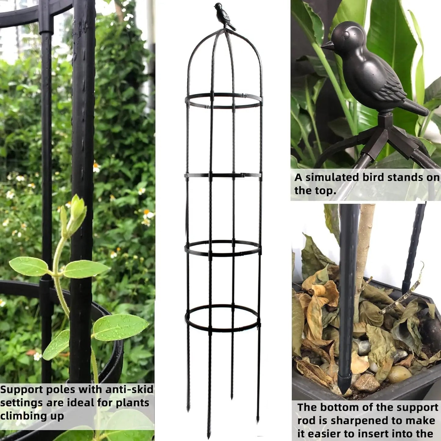 6ft Garden Obelisk Trellis for Climbing Plants
