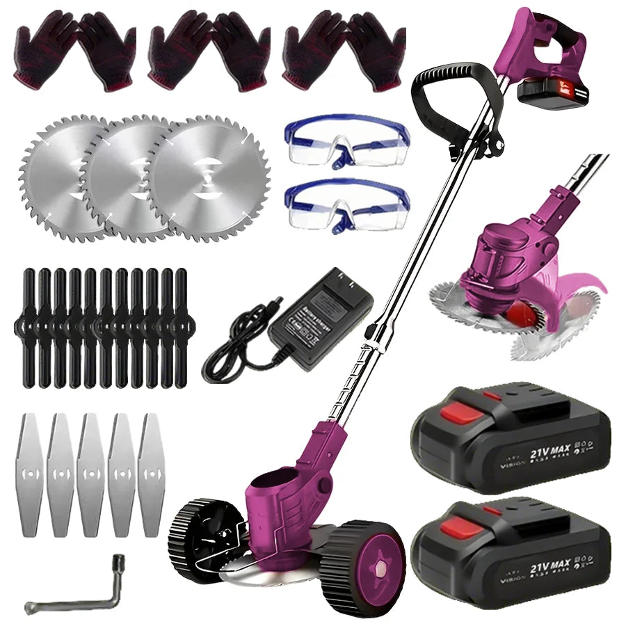 Electric Weed Wacker Battery Powered Grass Trimmer 3 in 1 W