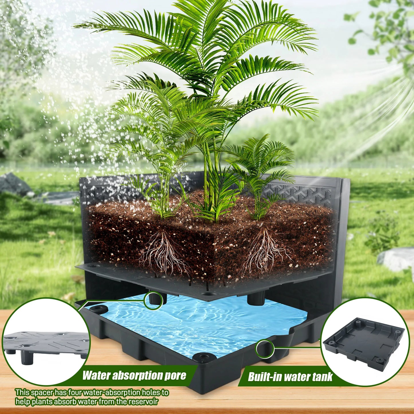 2pcs 44.8Inch Self-Watering Tomato Planter Box