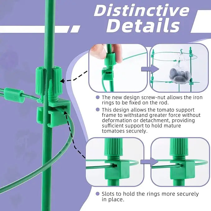 4 Pack Adjustable Tomato Cages, 36 Inch Garden Trellis