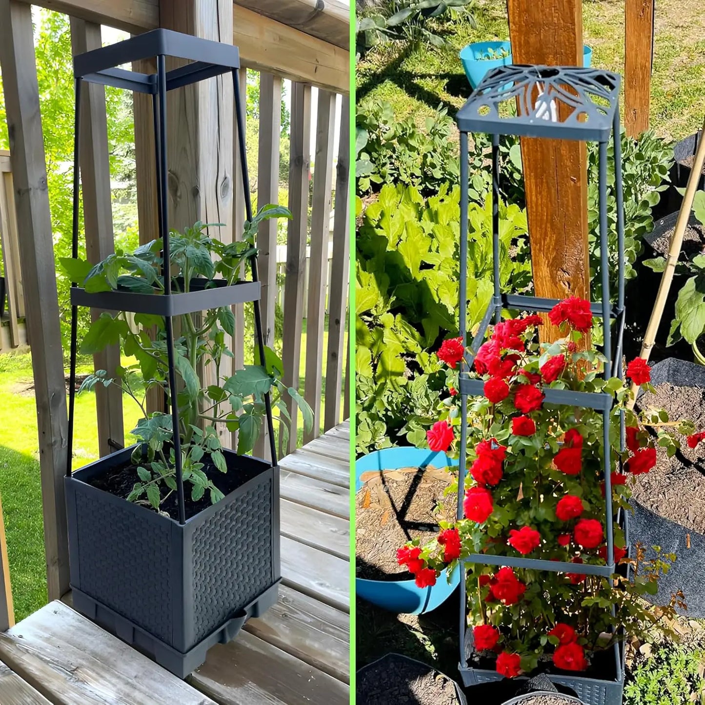 2pcs 44.8Inch Self-Watering Tomato Planter Box