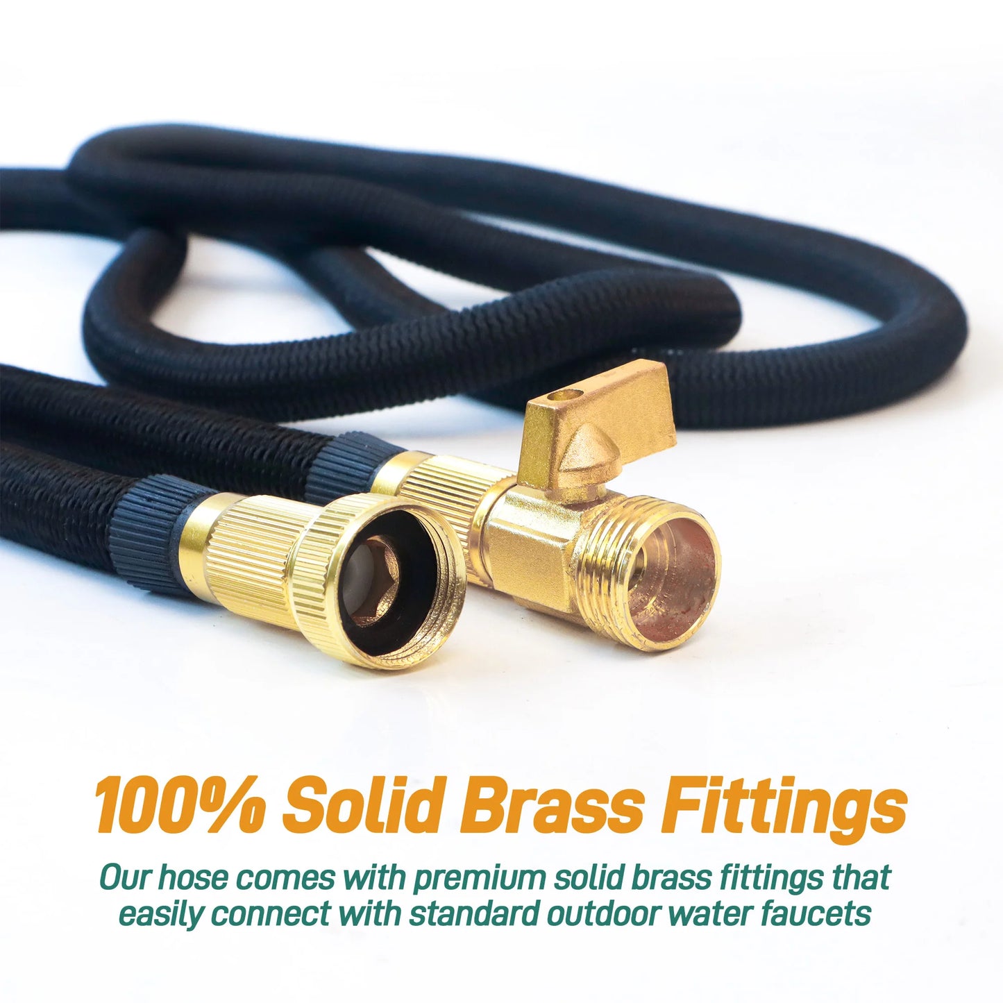 100ft Expandable Garden Hose With Nozzle Outdoor Watering