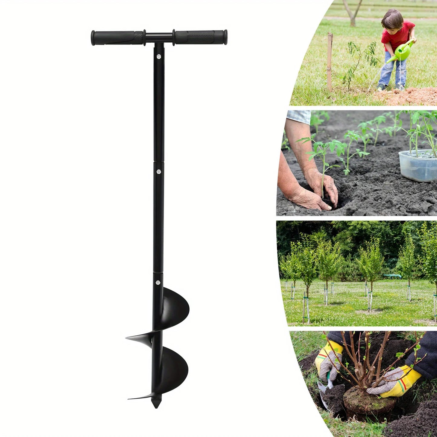 Manual Garden Auger Drill 6 Inch Cold-rolled Steel