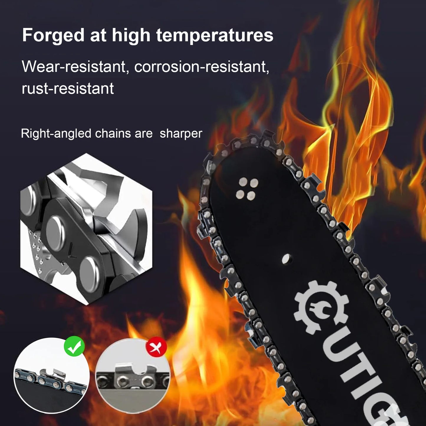1000W Brushless Chainsaw 12-Inch with 2×21V Batteries