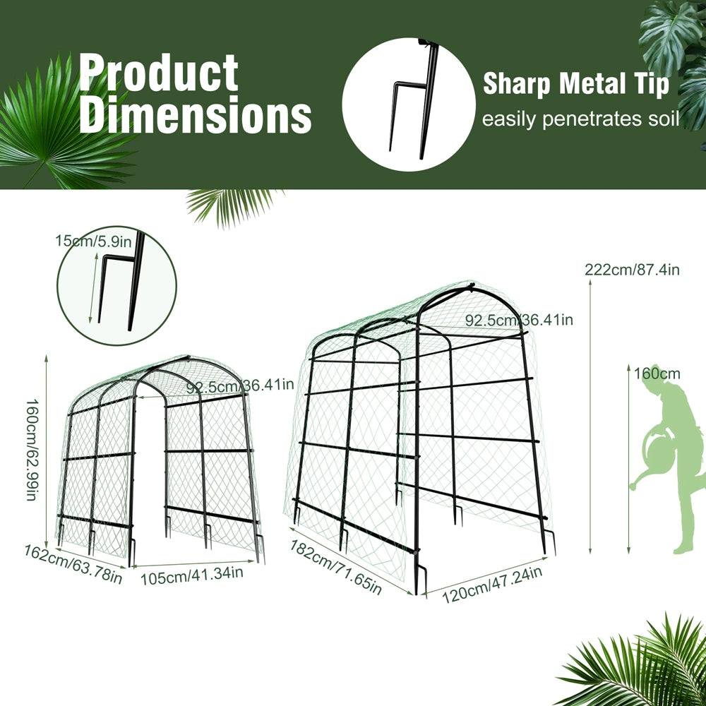 U-Shaped Metal Tall Garden Plant Trellis