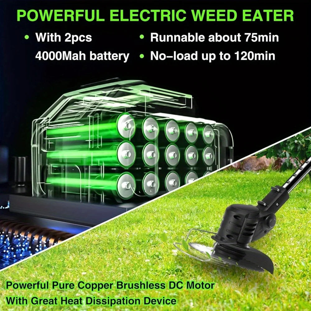 Electric Weed Wacker, 24V 1500MAh Battery Operated