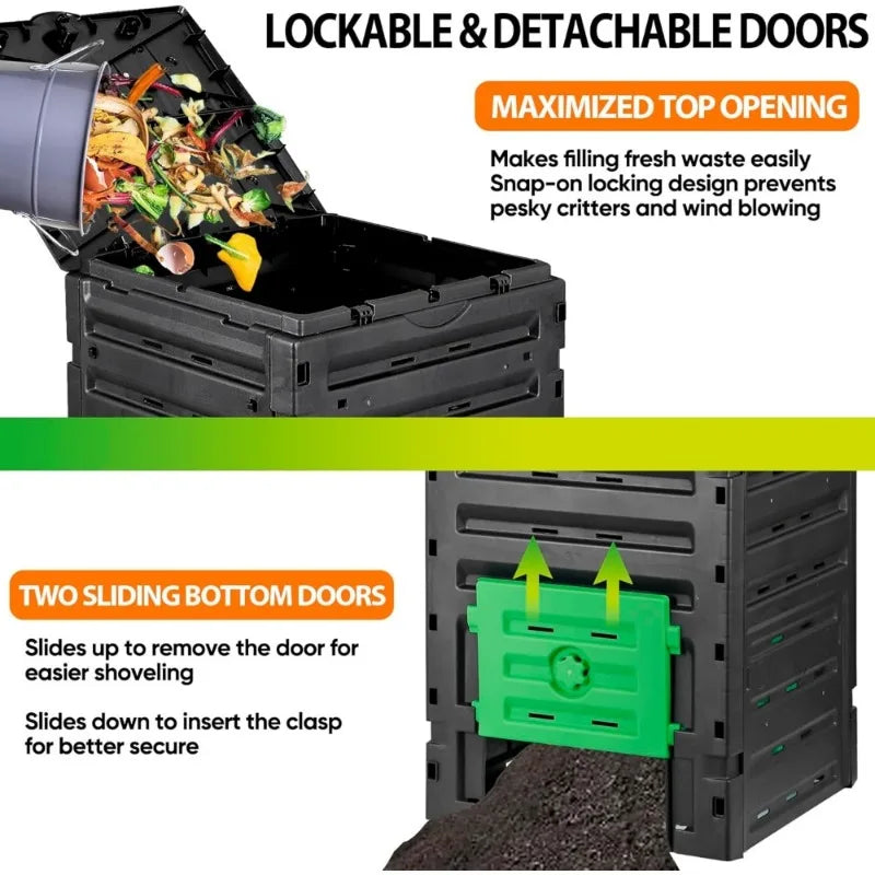 Garden Compost Bin 120 Gallon(450 L) Large
