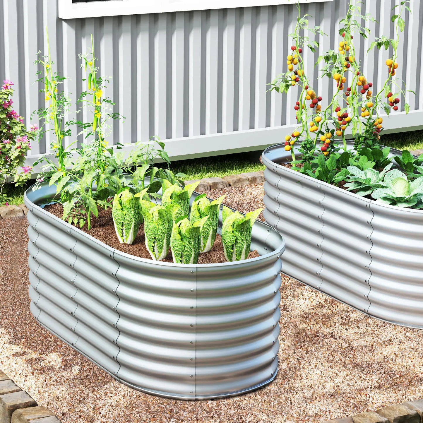 Planter Raised Garden Boxes Outdoor 65" x 32" x 24"