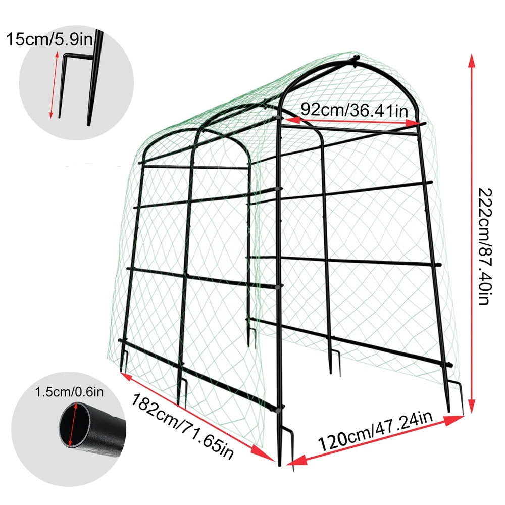 U-Shaped Metal Tall Garden Plant Trellis