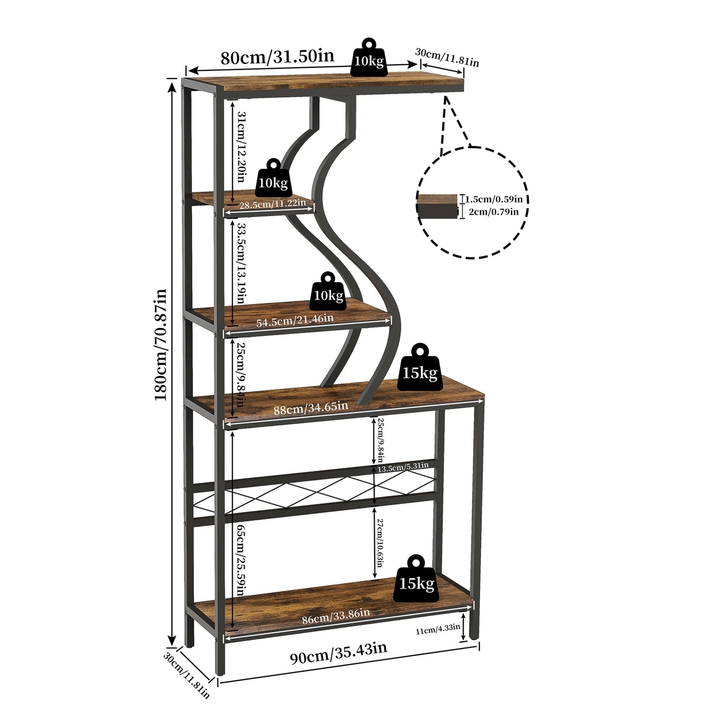 5-Tier Industrial Large Flower Pot Display Rack