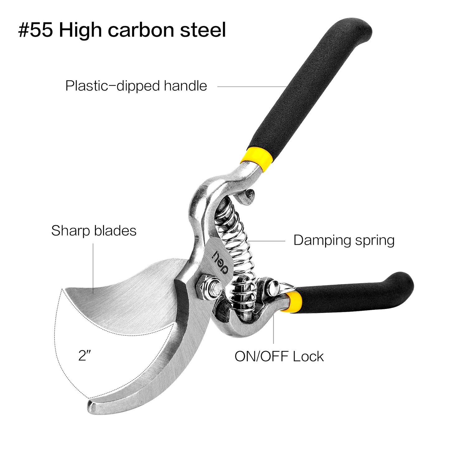 8in Heavy-Duty Pruning Shears, Gardening