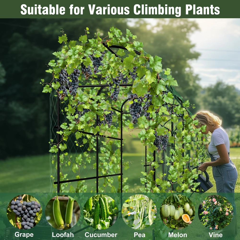 U-Shaped Metal Tall Garden Plant Trellis