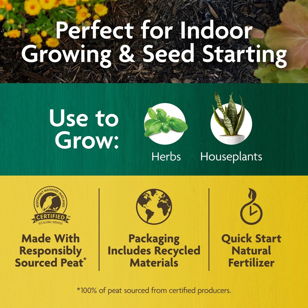 Organic Potting Mix Indoor Plants Soil 8qt