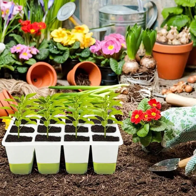 Silicone Reusable Seedling Starter Trays Potted Planting