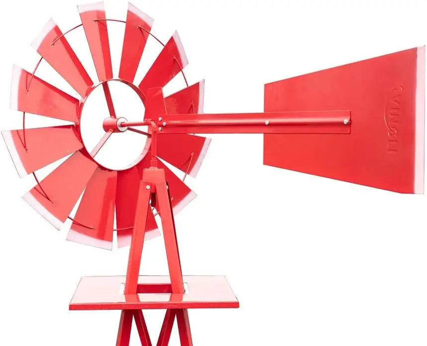 8FT Metal Windmill Ornamental Spinner Backyard