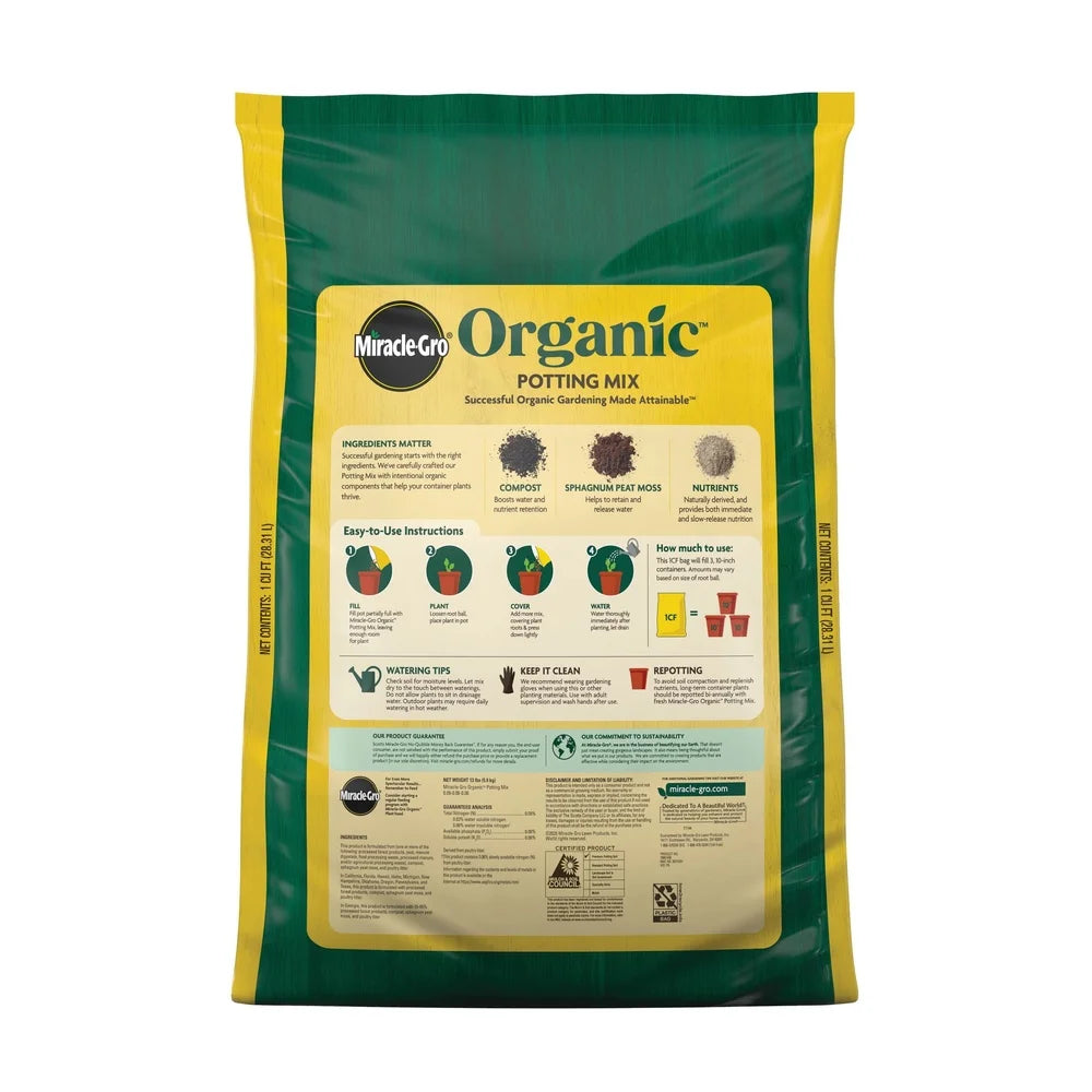 Organic Potting Mix Container Plants Gardening Soil 1 cu Ft