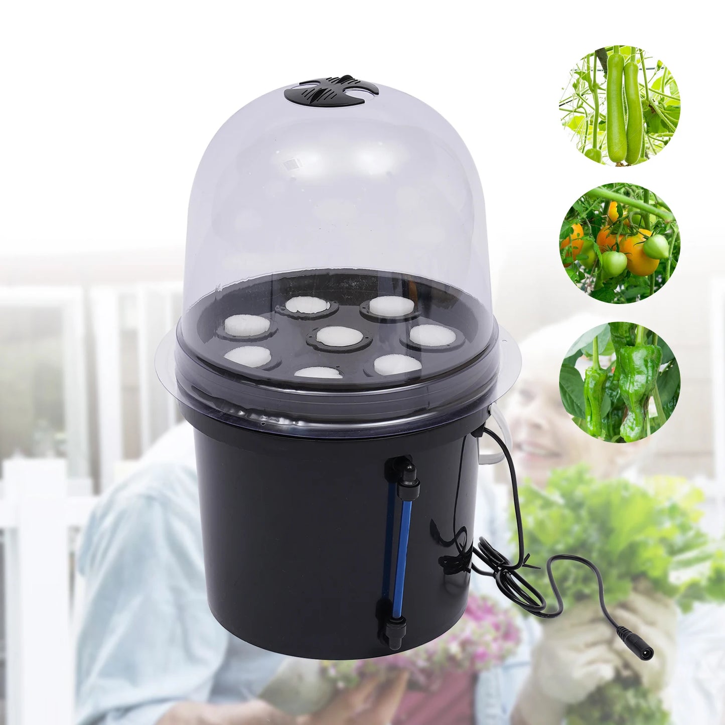 Hydroponic Grower, 8-hole Soilless Grower System