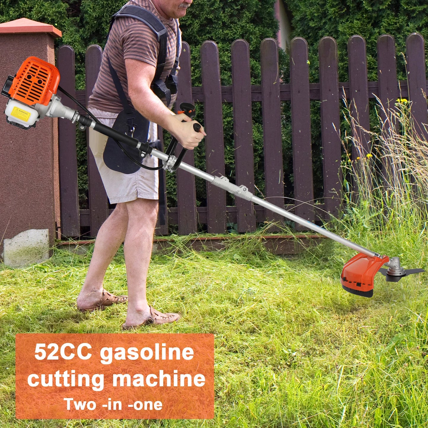 Gas String Trimmer, 52cc Weed Wacker Gas Powered