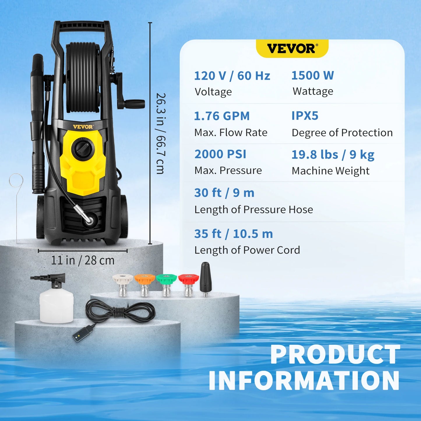 Electric Pressure Washer Power Washer Quick Connect Nozzles