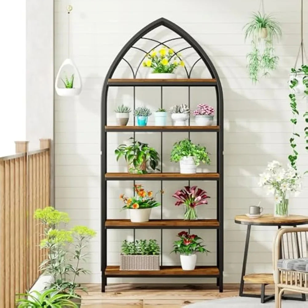 5-Tier Indoor Plant Stand, 74.8-Inch Tall, Plant Shelf