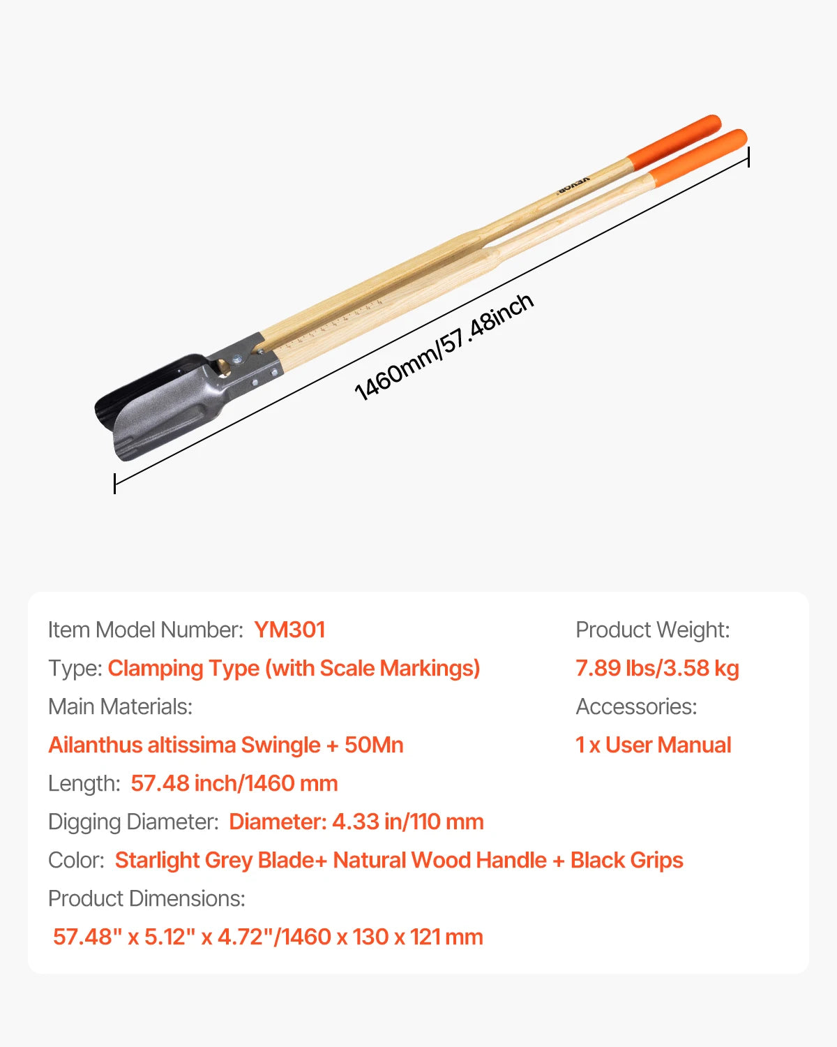 Post Hole Digger Heavy Duty Manual Hole Digger