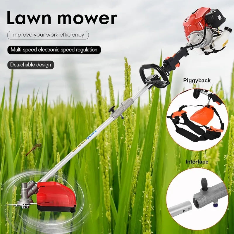 5-in-1 Multi Yard Care Tools, Weed Wacker Gas Powered,52cc