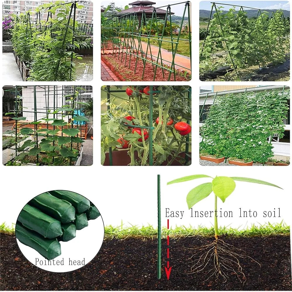 Garden Plant Support Stakes 45cm Durable Plastic
