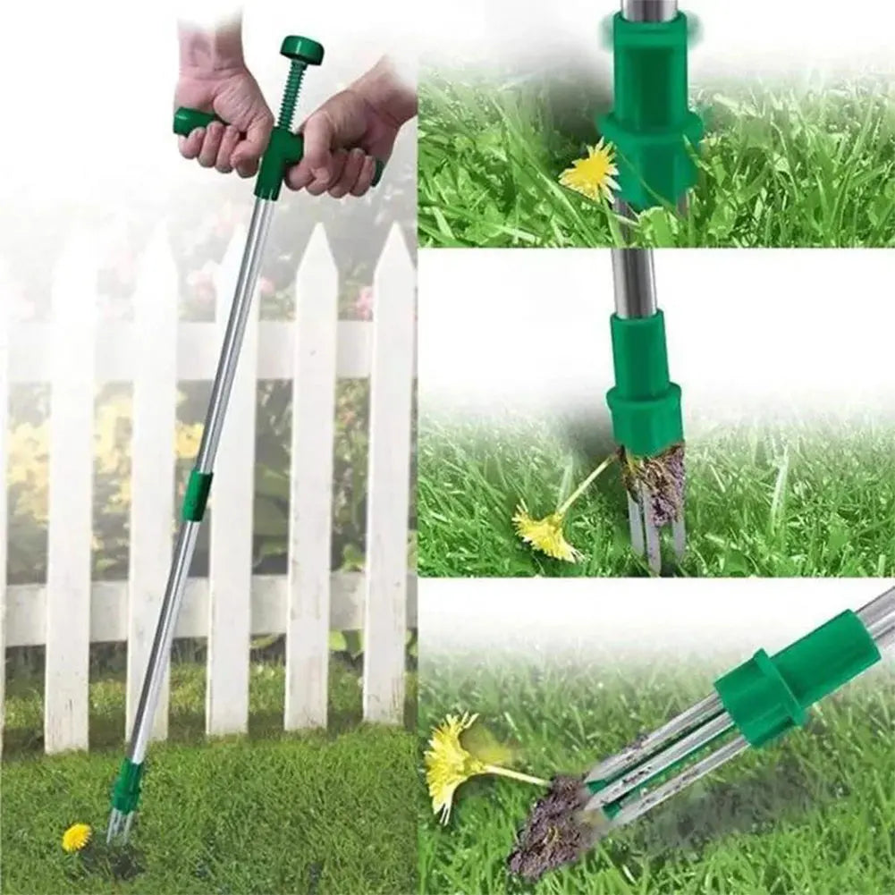 Weeder Root Removal Tool with 3 Claws & Foot Pedal