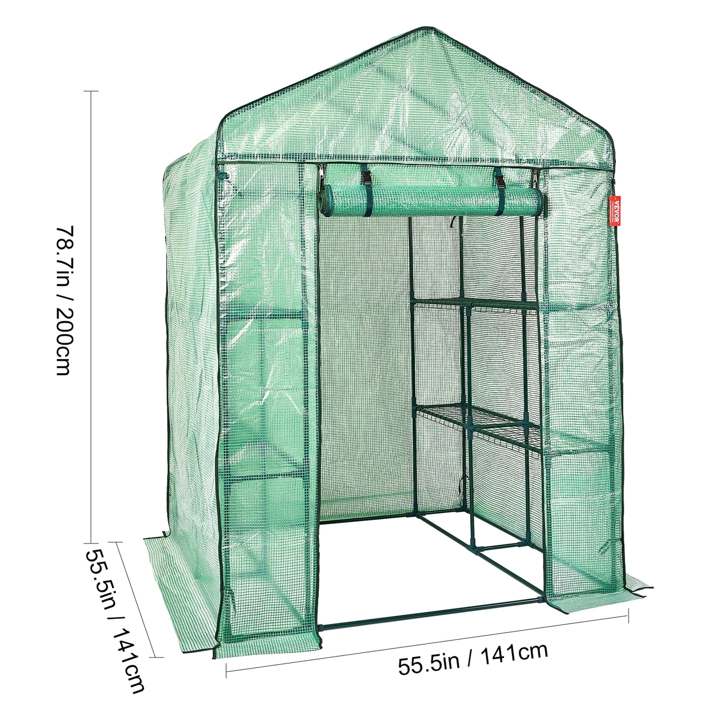 Walk-in Green House Greenhouse with Shelves