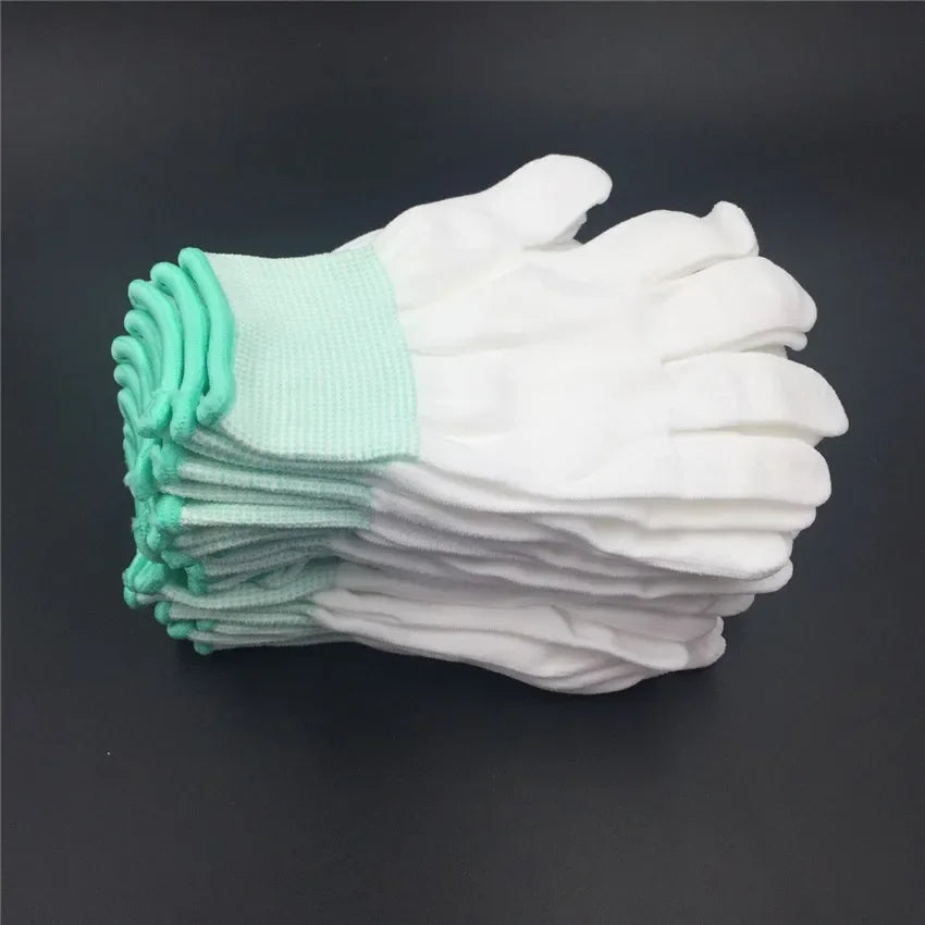 5Pairs Garden Gloves White Cotton Gardening Work