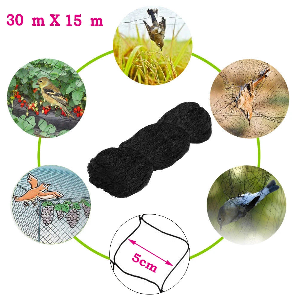 100" x 50" Anti Bird Netting Mesh Nylon For Fruit Crop