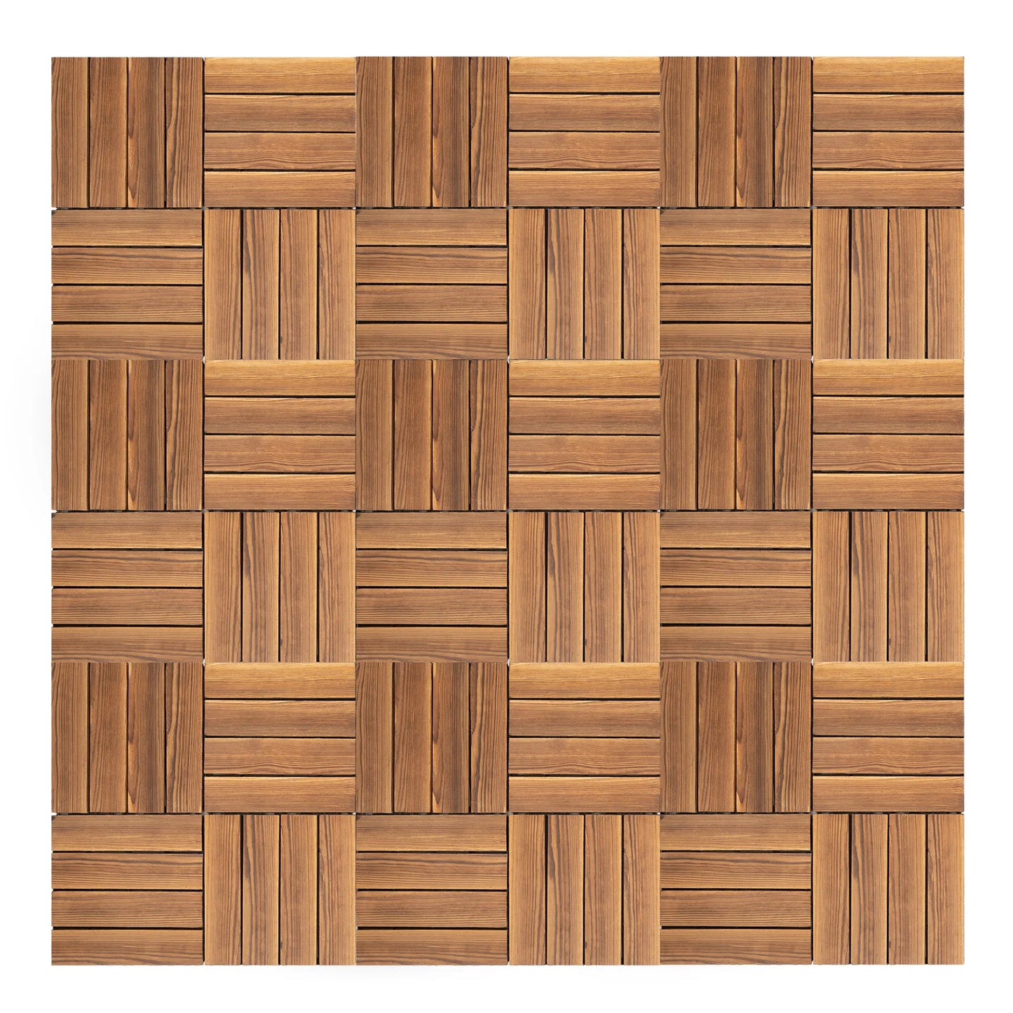 36 PCS 12"x12" hardwood Floor Tile Non-slip Waterproof