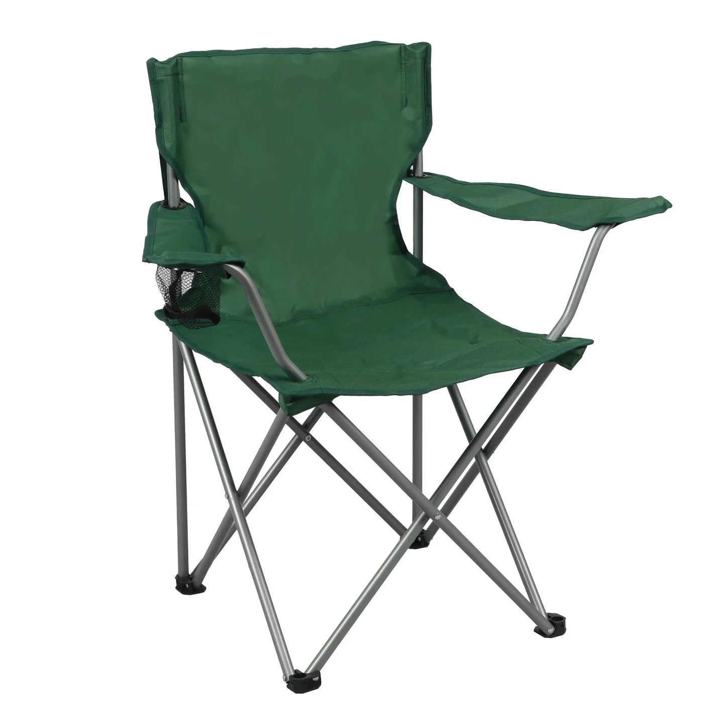 Basic Quad Folding Camp Chair with Cup Holder