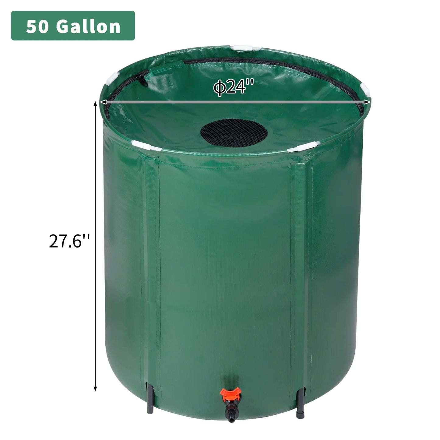 50 Gallon Folding Rain Barrel Water Collector