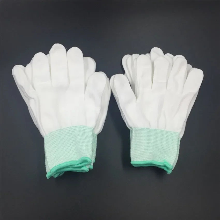 5Pairs Garden Gloves White Cotton Gardening Work