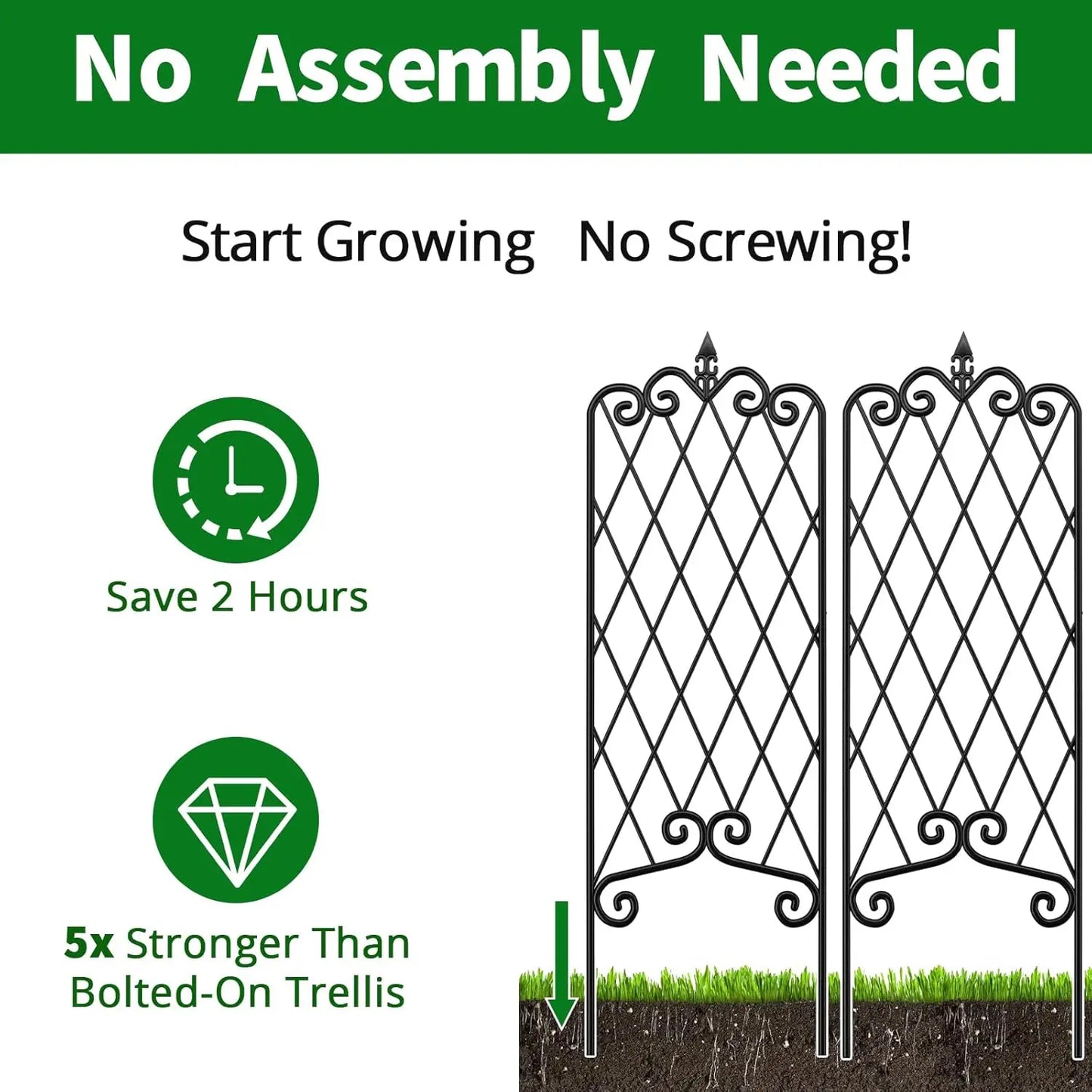 Garden Trellis for Climbing Plants Outdoor Metal