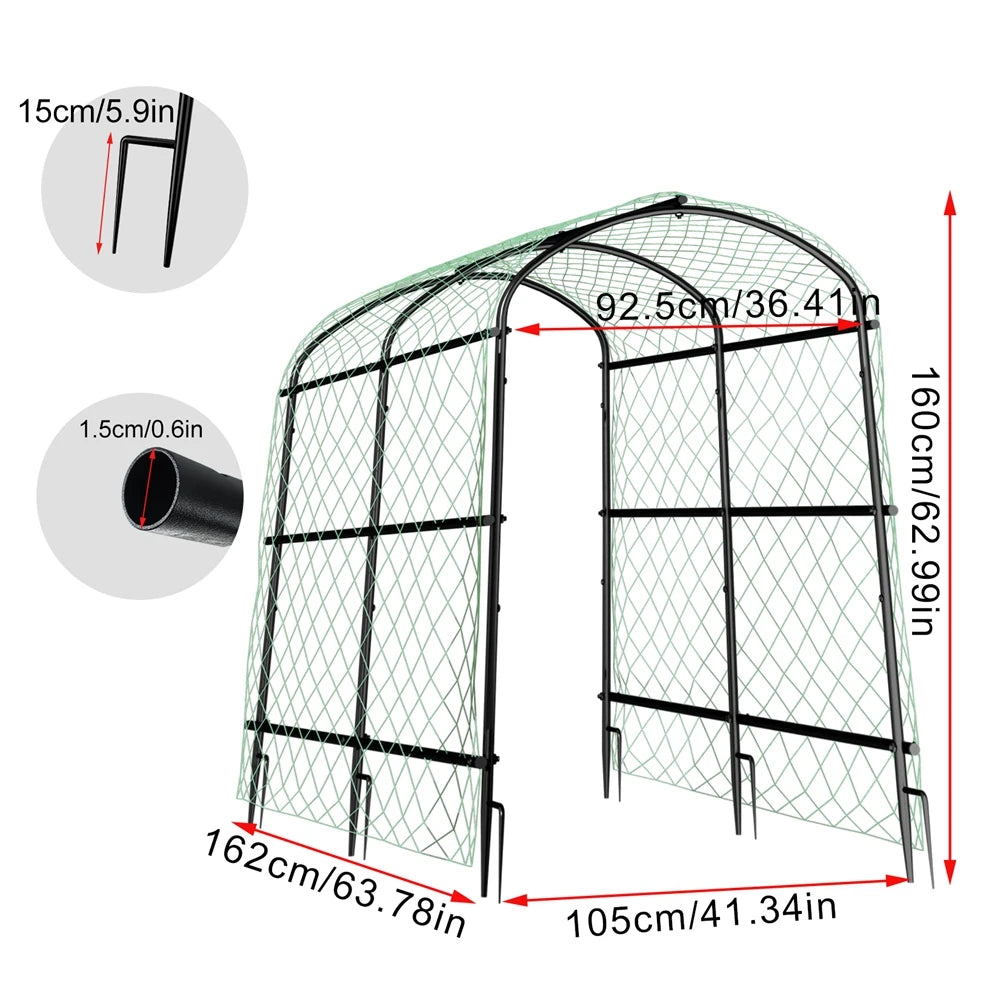 U-Shaped Metal Tall Garden Plant Trellis