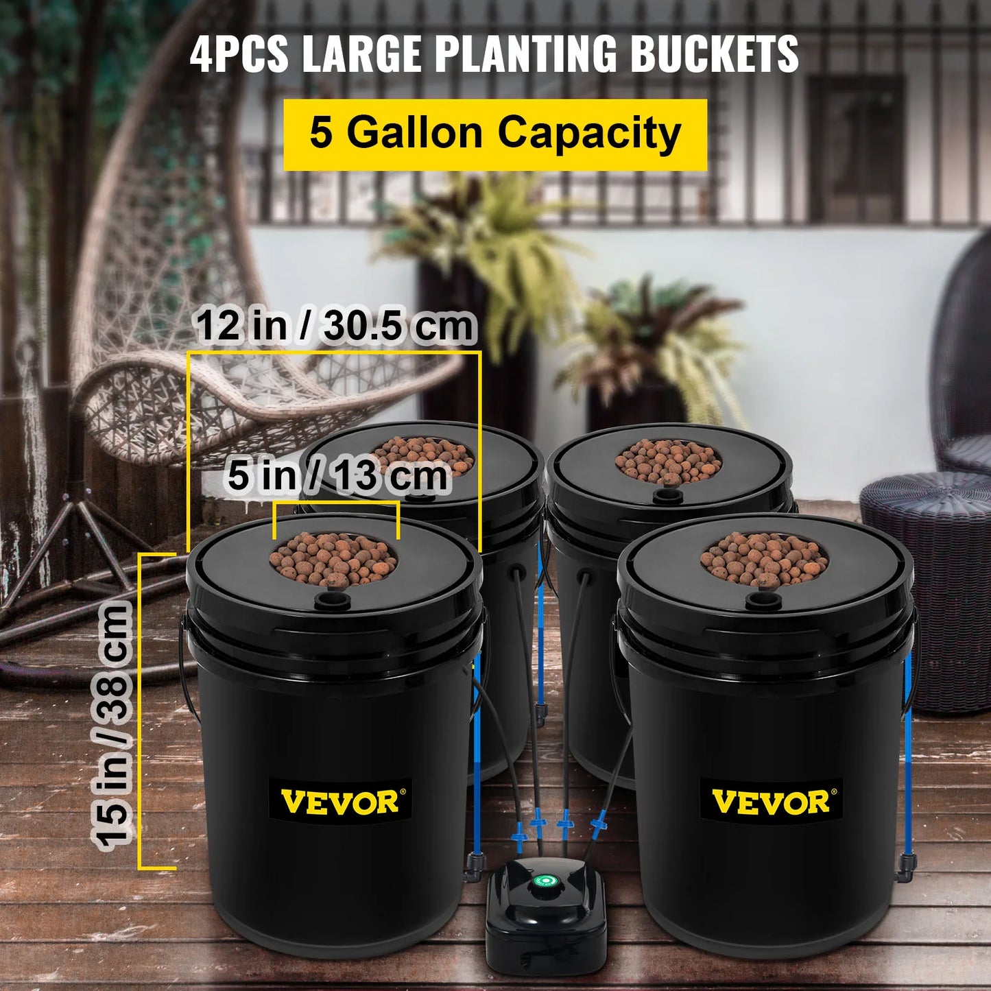Hydroponics Deep Water Culture DWC 5 Gallon Parts & Accessories