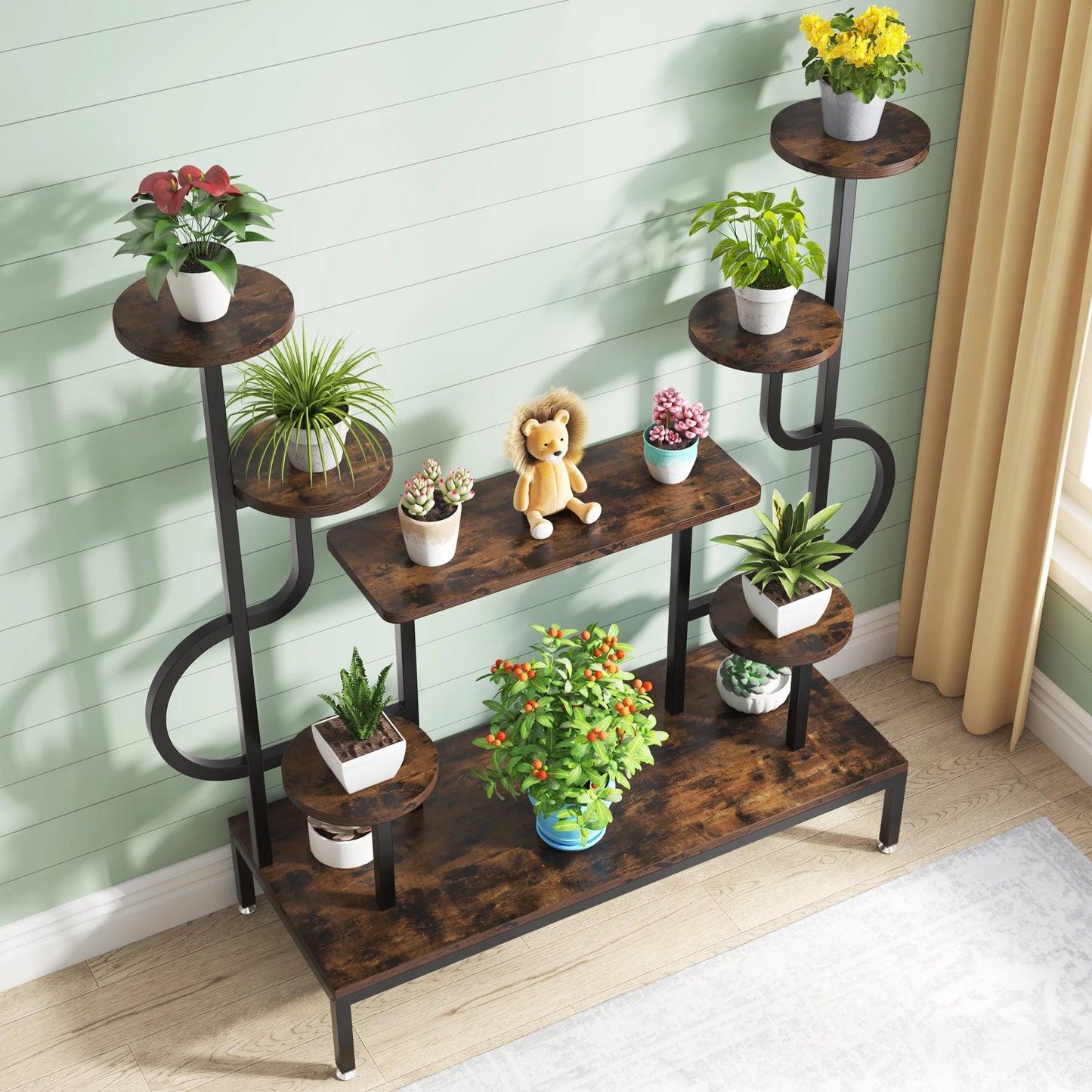 8-Tier Metal Plant Stand, for Multiple Plant