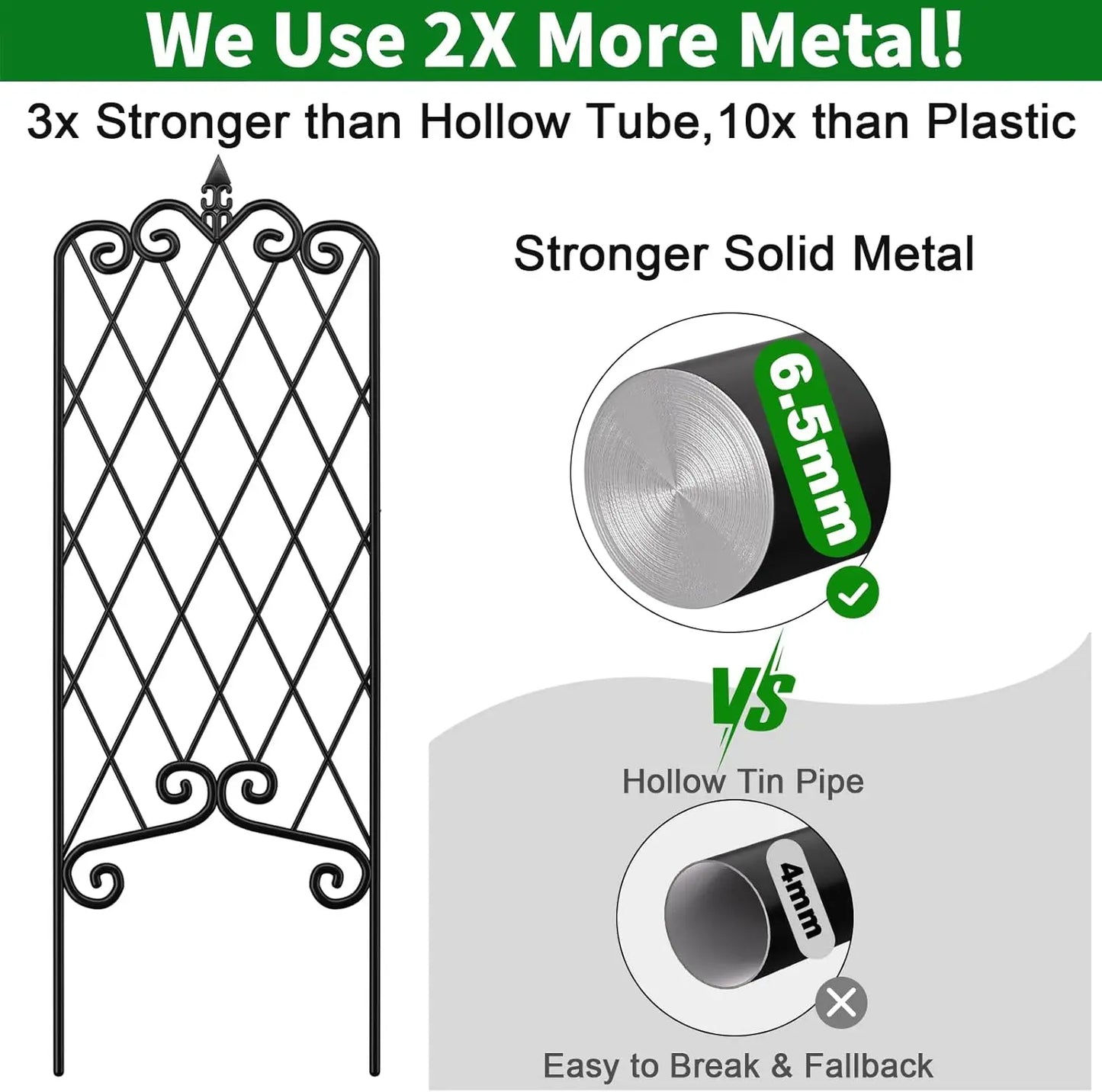 Garden Trellis for Climbing Plants Outdoor Metal