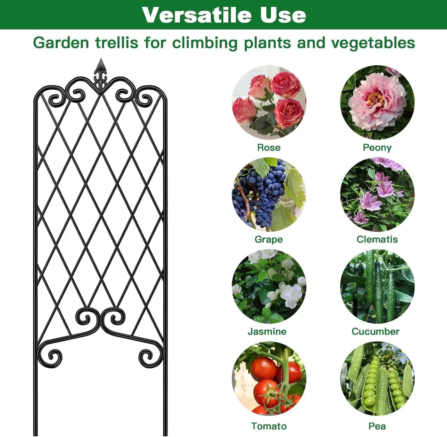 Garden Trellis for Climbing Plants Outdoor Metal