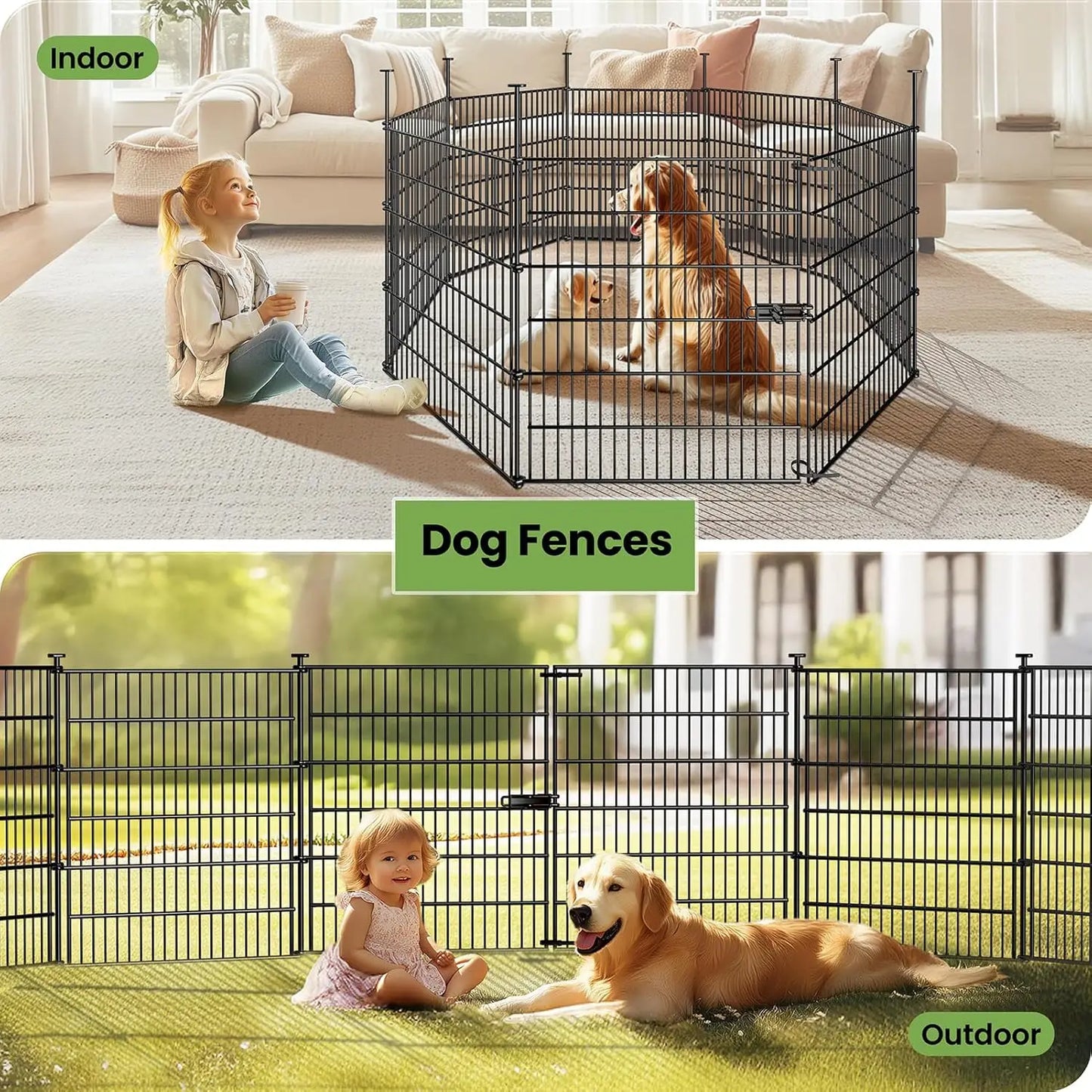 Garden Dog Fence Animal Barrier 24.2' (L) X 40" (H)
