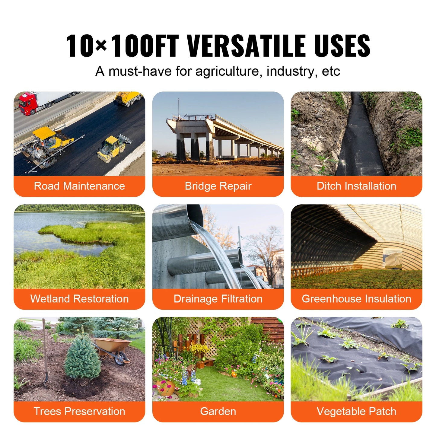 Non Woven Geotextile Landscape Fabric Heavy Duty Weed Barrier Fabric