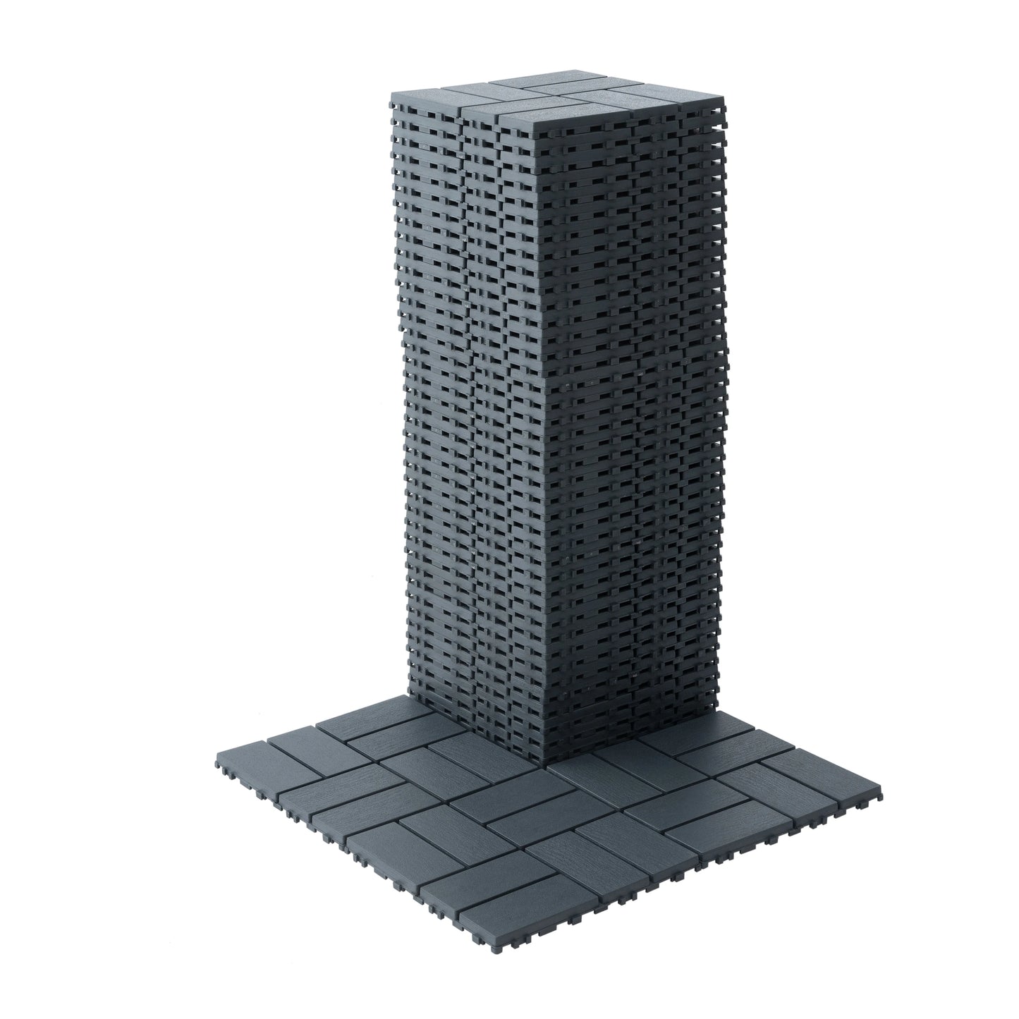 44 Pack Interlocking Patio Deck Tiles-12x12 Inch