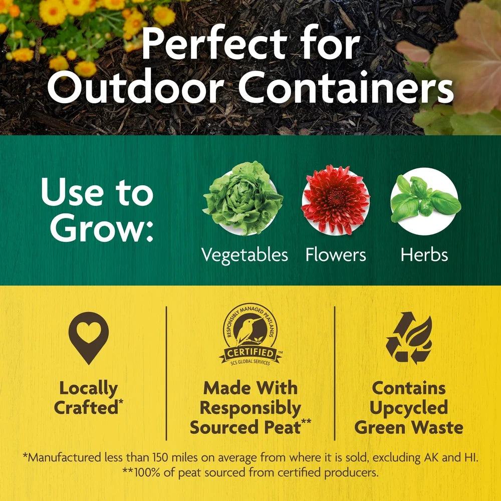 Organic Potting Mix Container Plants Gardening Soil 1 cu Ft