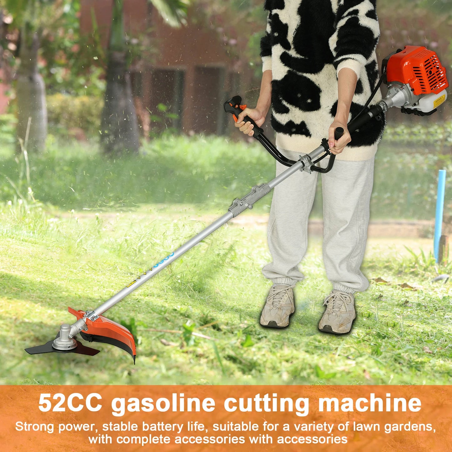 Gas String Trimmer, 52cc Weed Wacker Gas Powered