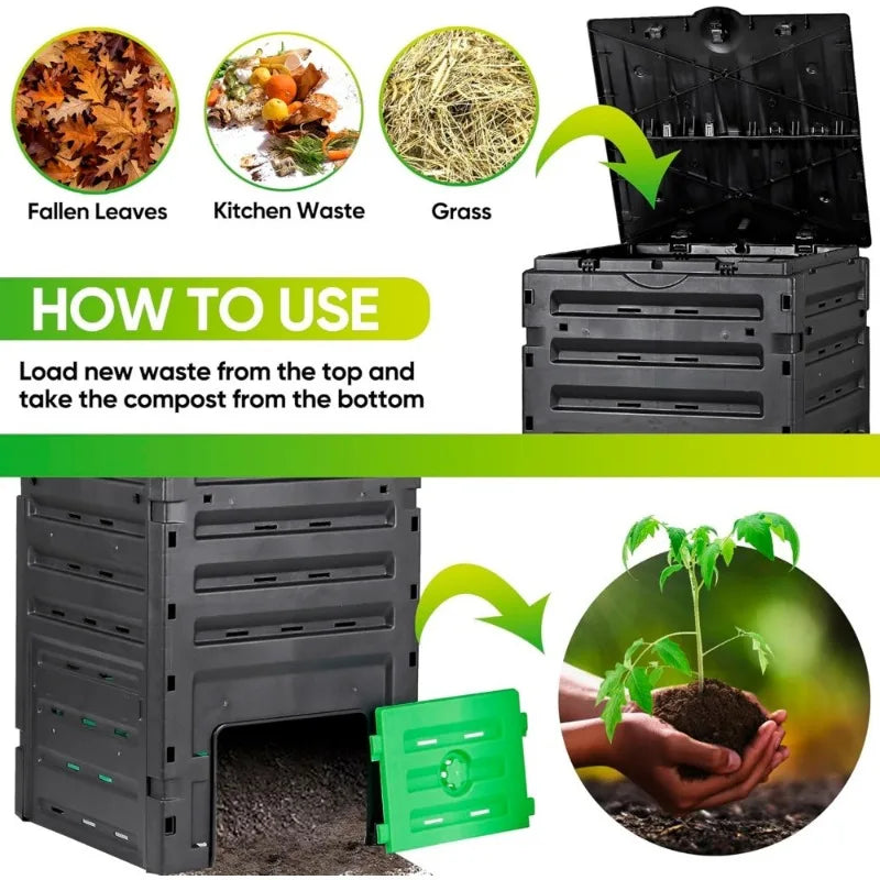 Garden Compost Bin 120 Gallon(450 L) Large