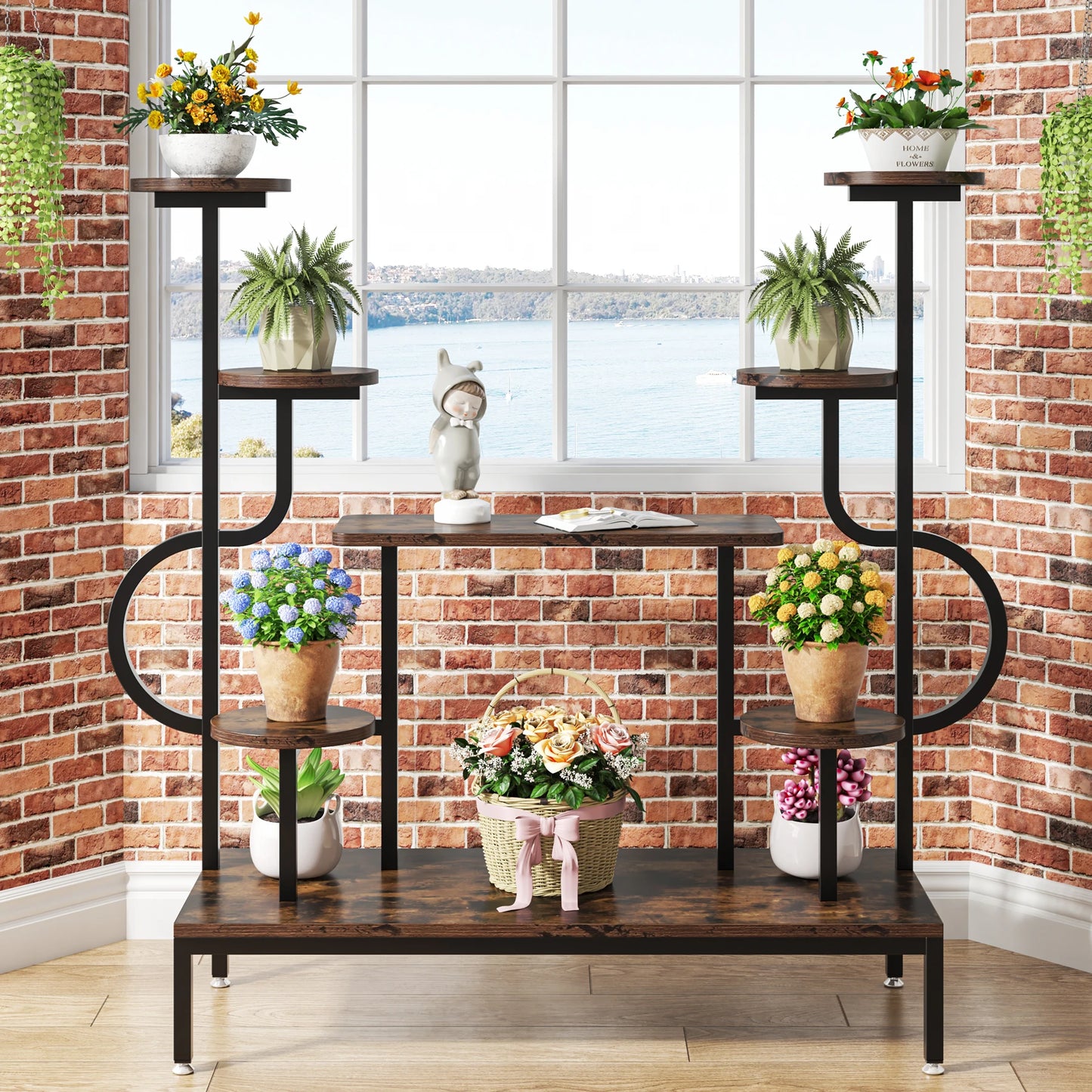 8-Tier Metal Plant Stand, for Multiple Plant
