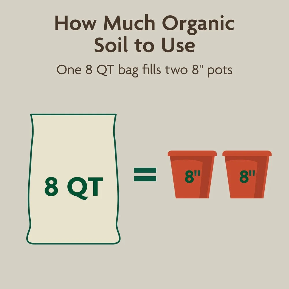 Organic Potting Mix Indoor Plants Soil 8qt