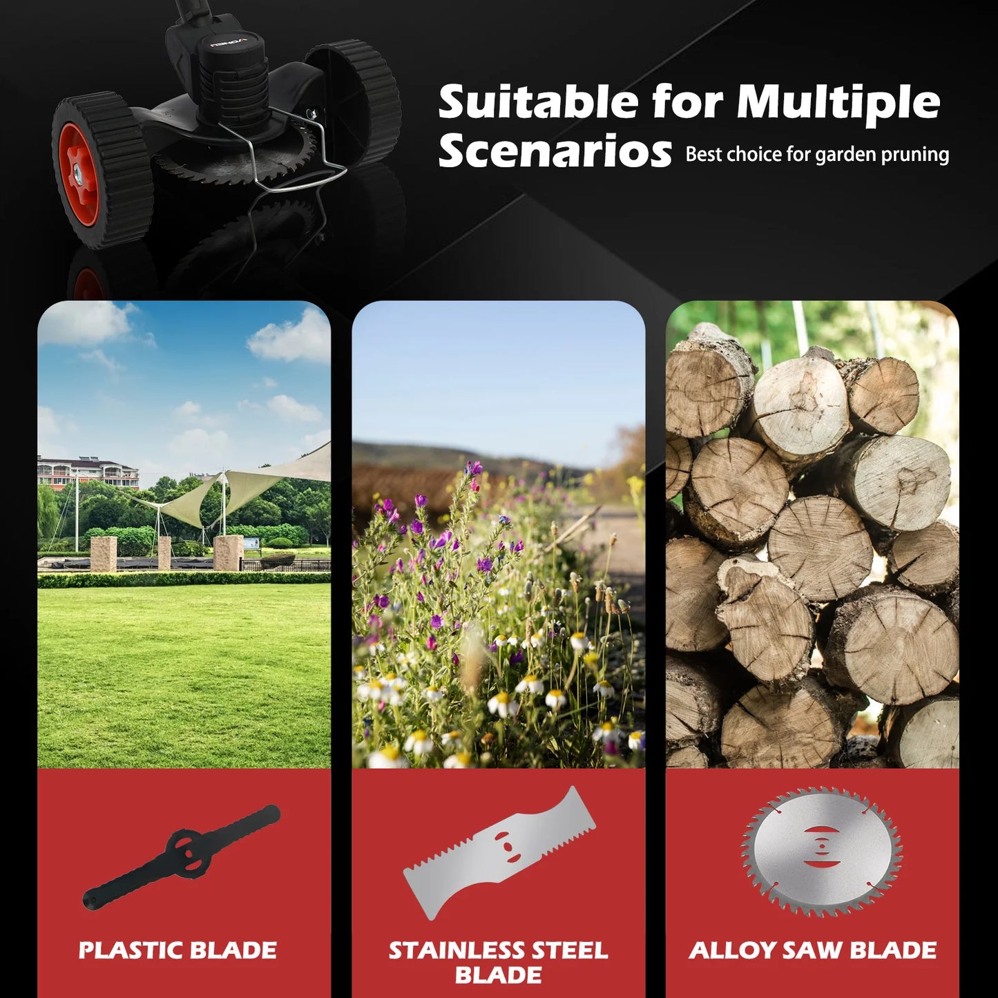 Electric Weed Wacker String Grass Trimmer Cordless